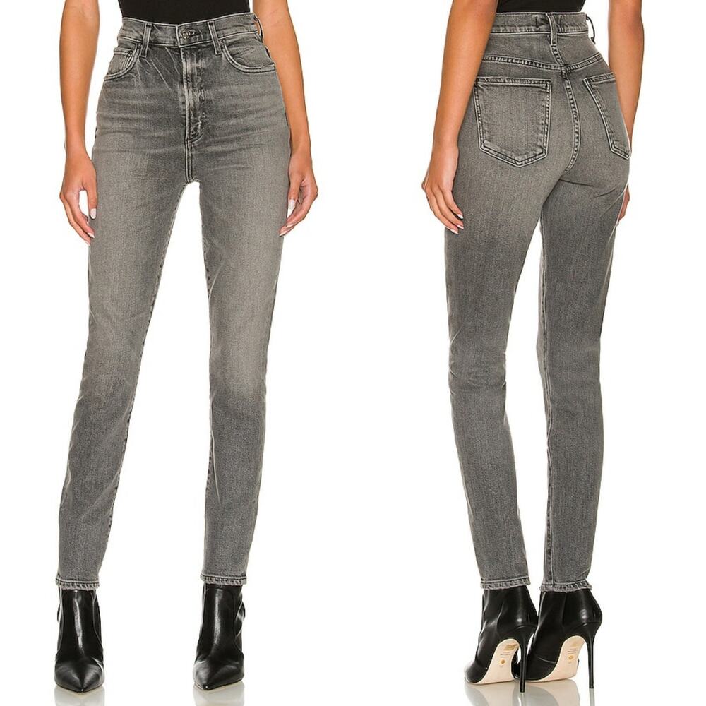Agolde Pinch Waist Skinny Jean 26 Interlude Gray High Rise 5 Pocket Denim Y2K